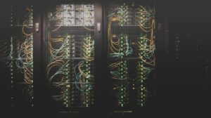 Network cables and server infrastructure illustrating AI cybersecurity research